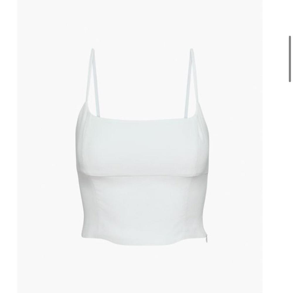 Aritzia Wilfred Basel Bustier Tank Top Spaghetti Strap in White Size Large